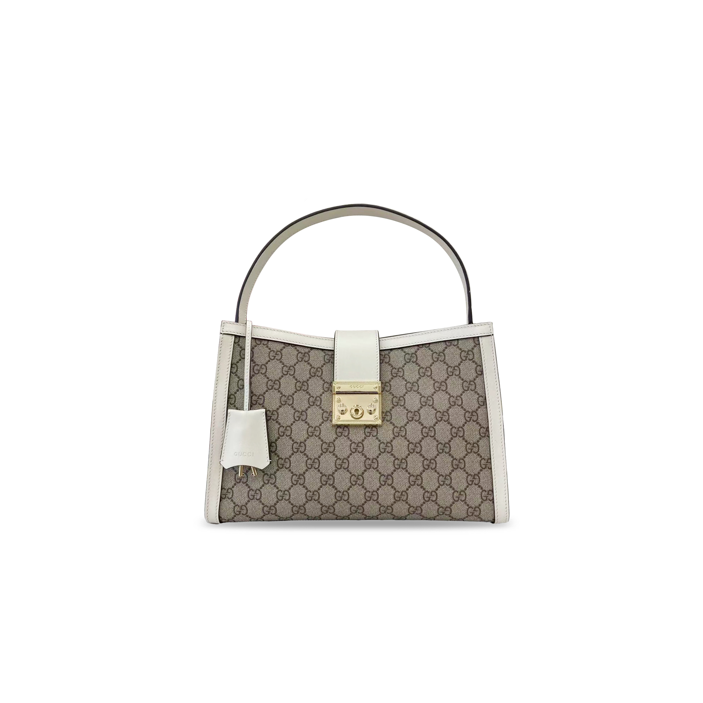 G*u*i padlock fabric large shoulder bag ‎838991 (31*21*11cm)